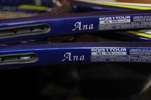 20090322 Ana Ivanovic racquets